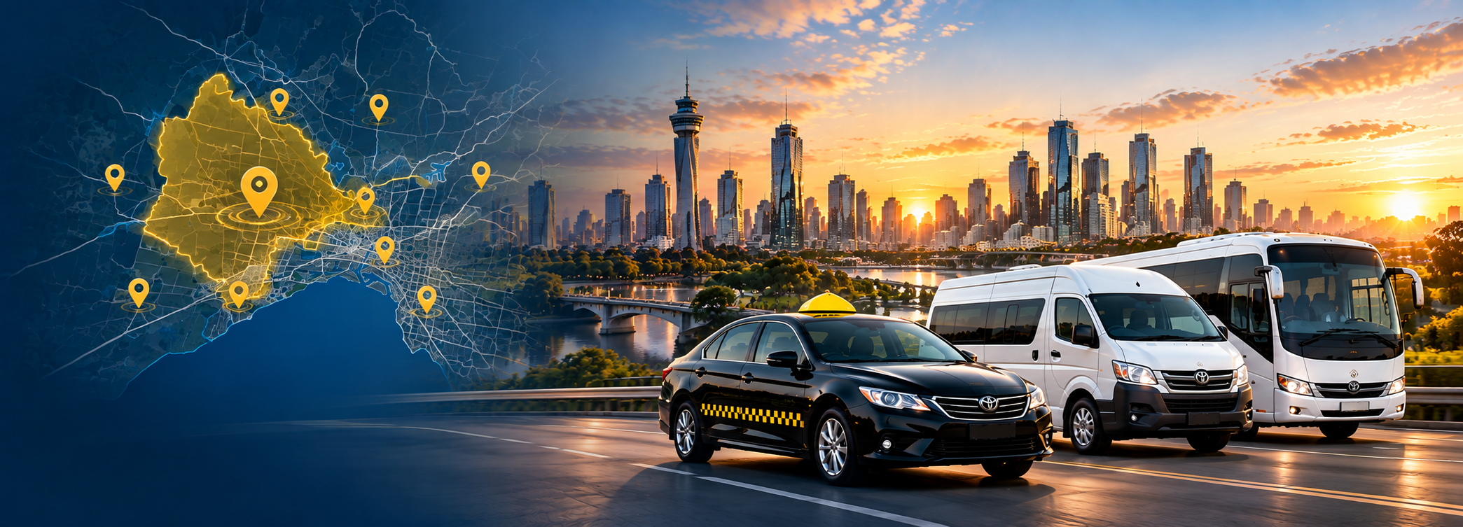 Melbourne Taxi Service Areas